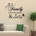 thumbnail image 2 of Luolandi Family Wall Stickers Removable For Bedroom Living Room Decoration Wall DecalsQuote Art Decal Mural Paper Butterfly Vines Home D, 2 of 9