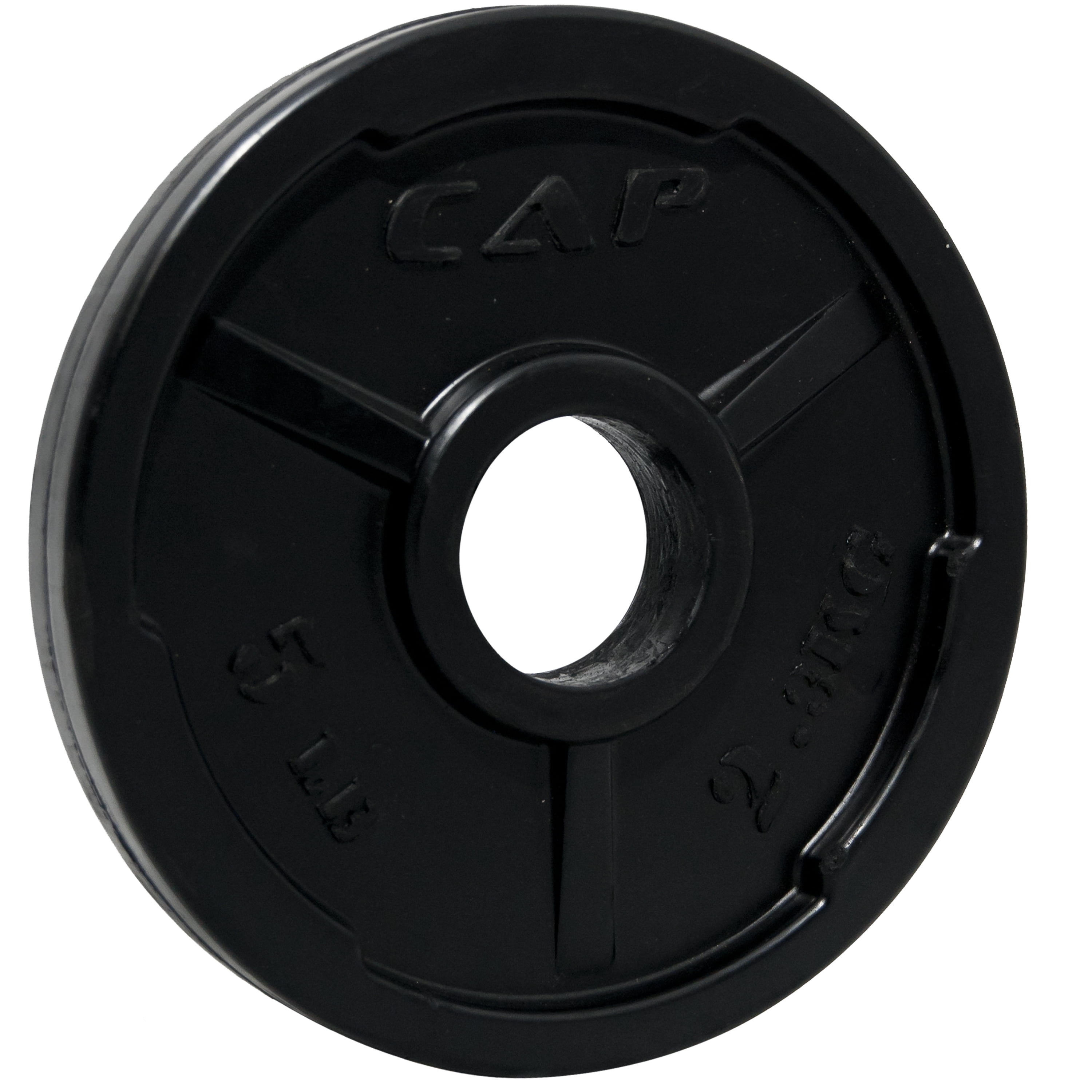 CAP Barbell Olympic Rubber Encased Commercial Grip Plate, 2.5-45 lb, Single