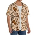 thumbnail image 2 of Lsque Ribbon bows with leopard Print Men's Cuban Collar Short Sleeve Shirt Summer Beachwear Casual Button Down Fashionable Vacation Leisure Shirt-Small, 2 of 5