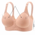 thumbnail image 4 of Ohufall Daily Bras for Women Large Size Adjustable Strap Bra Thin Gathered Seamless Underwear, 4 of 8