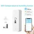 thumbnail image 3 of Indoor Temperature Sensor Hygrometer, Real Time  Smart WiFi Temperature Humidity Sensor Historical Record Review Stable Connection  for Home Greenhouse, 3 of 7