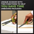 thumbnail image 3 of Scotch Scissors & Box Cutter 2-in-1, 8 inch, Non-Stick, Open Boxes, Mailers, Tubes, 1 Pair, 3 of 6
