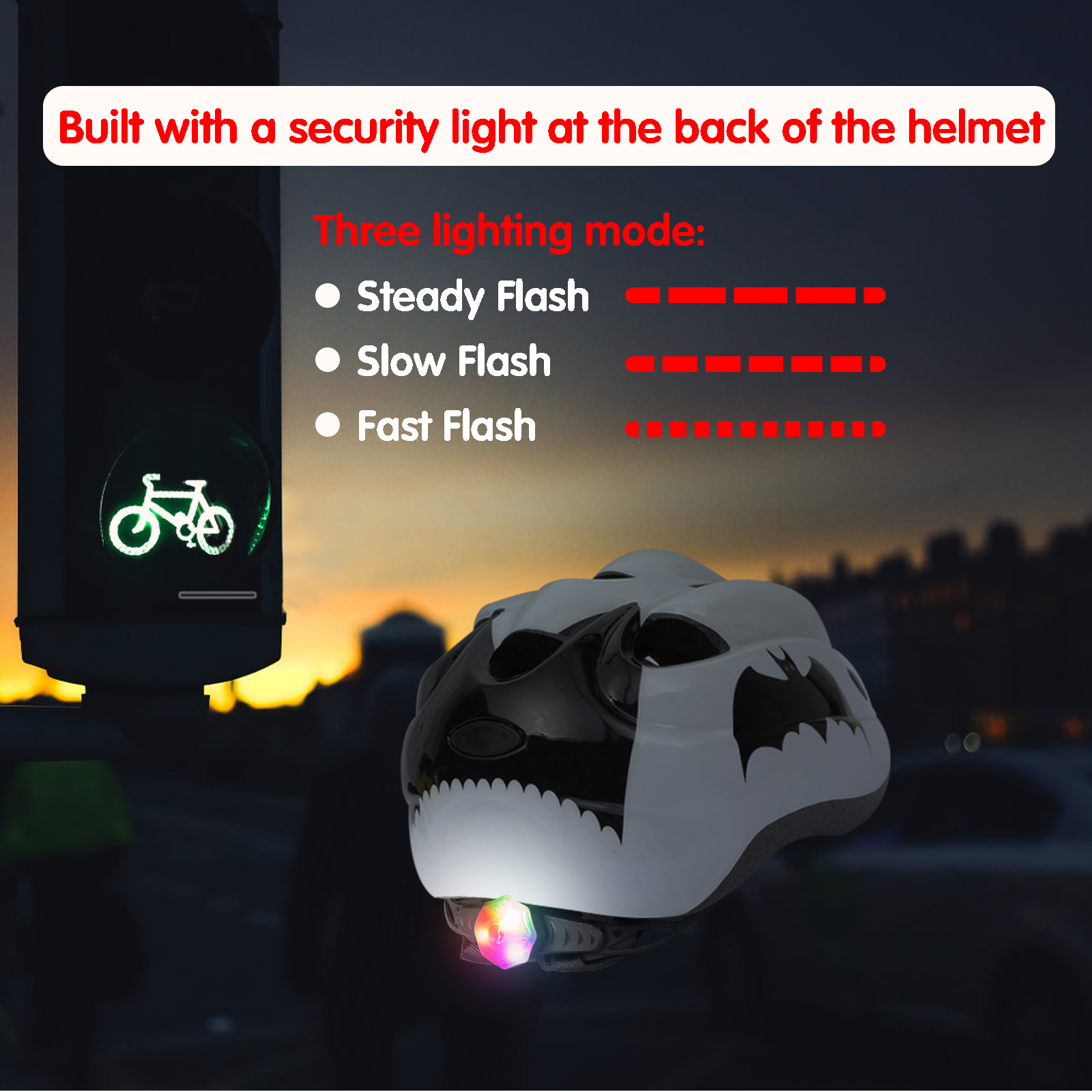 Atphfety Kids Bike Helmet Set with LED Light photo 3