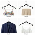 thumbnail image 6 of Hanger Central 25 pack 17 Inch Black Velvet Clothes Hangers with Swivel Hook, 6 of 6