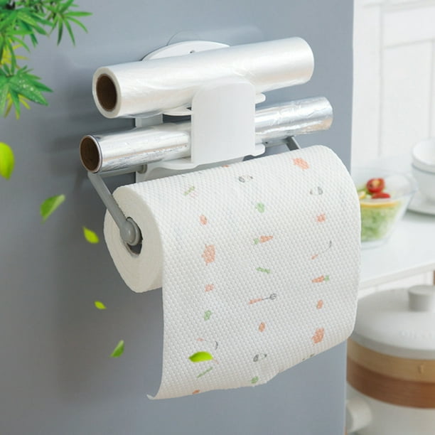 Topumt Household Retractable Kitchen Roll Holder Paper Towel Storage Rack Walmart Com Walmart Com