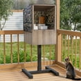 thumbnail image 5 of Outdoor Feral Cat Feeding Station, Shelter for Food & Water, Critter-Proof Design Safe Haven, 24.5"x24.5x61", 5 of 8