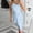 Sky Blue, variant on Elegant Summer Off Shoulder High Waist Tennis Bodycon Dress for Women Casual Style Feminine Fit Pink S