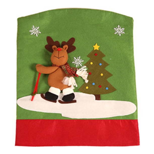 Silla de dibujos animados de Navidad Protector para decoraciones de fiesta de Año Nuevo (YT06)