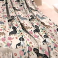 thumbnail image 3 of Dachshund and Flower Blanket,Comfortable Soft Lamb Wool Throw Blanket,All Season,Warm Lightweight Blankets for Sofa Bed Couch Living Room Chair,60"x80", 3 of 4