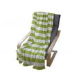 thumbnail image 4 of Lime Green Soft Flannel Fleece Throw Blanket, Horizontal Stripes Simplistic Watercolor Paintbrush Large Lines Image, Cozy Plush for Indoor and Outdoor Use, 50" x 60", White Lime Green, by Ambesonne, 4 of 6