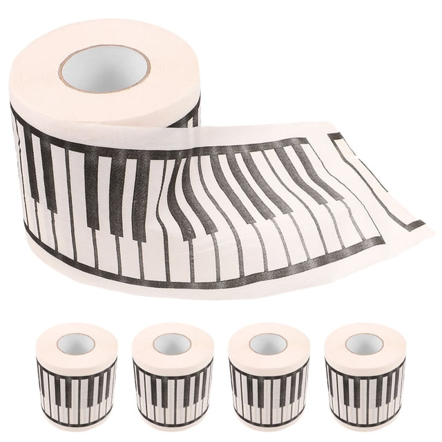 WHAMVOX Toilet Paper Rolls 5 Rolls Soft And Collectible For Musicians Piano Shaped Assorted Bathroom