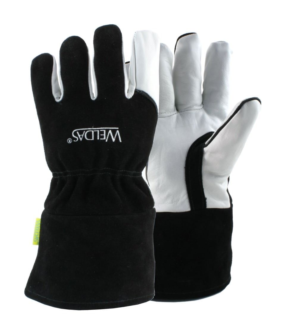 Kevlar Sewn Size XL 100% Cotton Lining Weldas Arc Knight MIG/Stick Welding Glove 3 PAIRS 