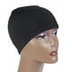 thumbnail image 4 of 2 piezas de poliéster elástico gorro de baño cómodo ajuste gorros de baño gorros de ducha para hombres adultos mujeres pelo largo (negro), 4 of 5