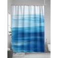 thumbnail image 5 of Shower Curtains Abstract Art Bath Curtain Gradient Blue Waterproof Bathroom Shower Curtain Set with Hooks Decoration 72 x 72 Inches, 5 of 7