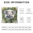 thumbnail image 5 of Patifu Koala Graphic Decorative Cushion Cover for Home Sofa throw pillow short plush Home Furnishing 1PC Men Women Boy Girl Room Couch Living Bed 24x24in, 5 of 5