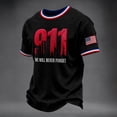 thumbnail image 2 of AHMOMEI Men's 911 25 Year Anniversary Flag Printed Vintage Never Forget 9/11 Tshirt Patriotic Hope Courage 9 11 Memorial Shirt Red XXL, 2 of 4