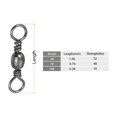 thumbnail image 6 of Fishing Barrel Swivel, 50Pcs 72lb Carbon Steel Terminal Tackle, Black, 6 of 6