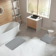 thumbnail image 6 of Kezqiaxn Bathroom Rugs Sets 2 Piece Memory Foam Bath Mat Set Bathroom Rugs Toilet Mats Soft Comfortable Water Absorption Non-Slip Thick Machine Washable Dry Mat for Bathroom Gray, 6 of 8