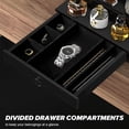 thumbnail image 4 of Cologne Organizer for Men, 4 Tier Black Wood Perfume Organizer with Felt Lining Drawer and Hidden Compartment, Perfume Display Holder, A Gift for Men, 4 of 9