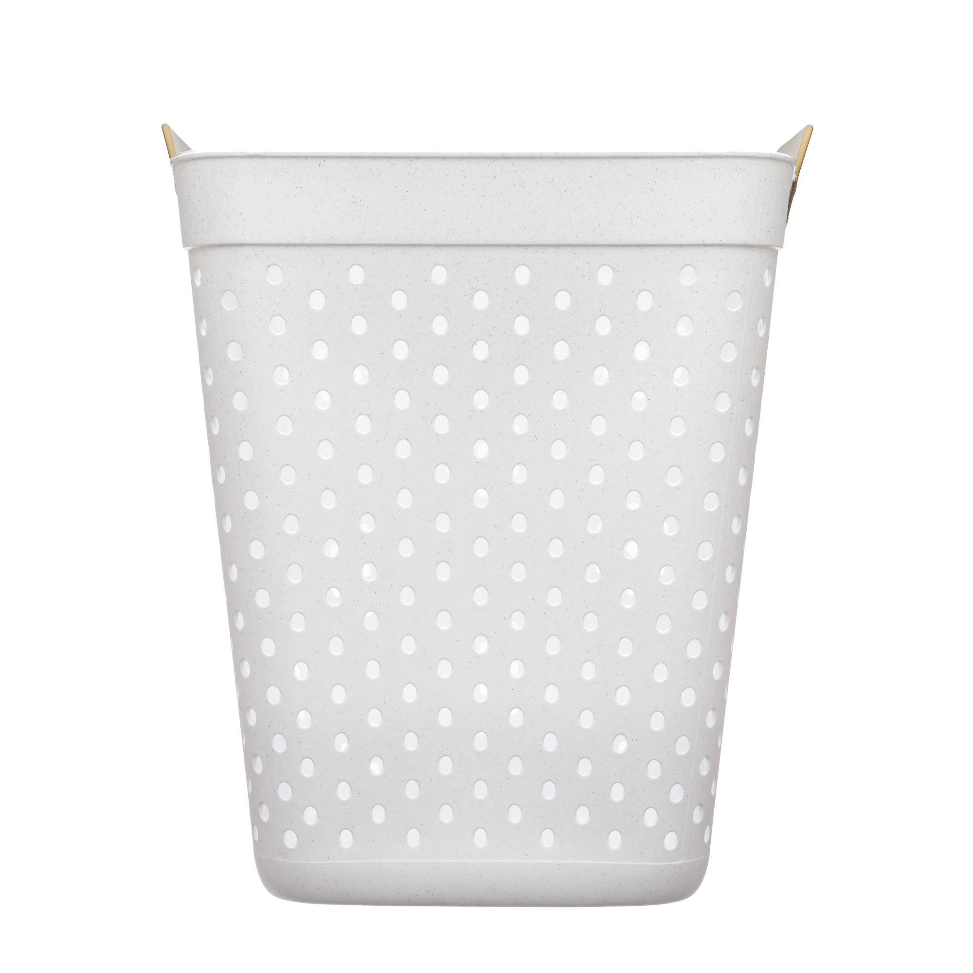 (2 pack) Mainstays Plastic Laundry Hamper, Large Square, Flexible & Breathable, Carrying Handles, White, 2 Pack
