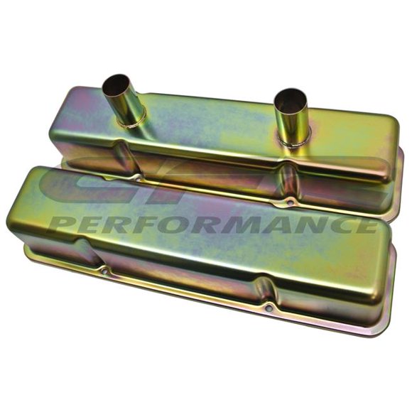 CFR 1958-86 Chevy Small Block 283-305-327-350-400 Circle Track Racing Steel Valve Covers - Zinc