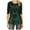 Green, variant on Fesfesfes Tops for Women O-Neck Half Sleeve Printing Splicing Plus Size Tops Easy Blouse