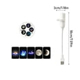 thumbnail image 3 of 2-in-1 Galaxy Projector Night Light, USB Starry Sky Night Light Projector with Adjustable Brightness, Mini LED Projection Lamp for Bedroom Ceiling Wall Room Decor - A, 3 of 6