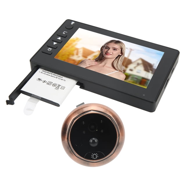 Visor De Puerta Digital, Pantalla De 4,5 Pulgadas, Detección De Movimiento PIR, Sistema De Teléfono De Videoportero, Visión Nocturna Infrarroja Antigolpes, Tono De Llamada