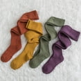 thumbnail image 6 of Dengjunhu 1Pair Women Stockings All Match Keeping Warmth Cotton Over Knee Thigh Socks for Daily Wear, 6 of 7