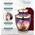 thumbnail image 6 of Honorary Memorials Cremation Urns for Human Ashes - Handmade Cremation Urn - Adult Burial Urn - Satin Bag for Urn and for Ashes Included (Tree of Life), 6 of 7