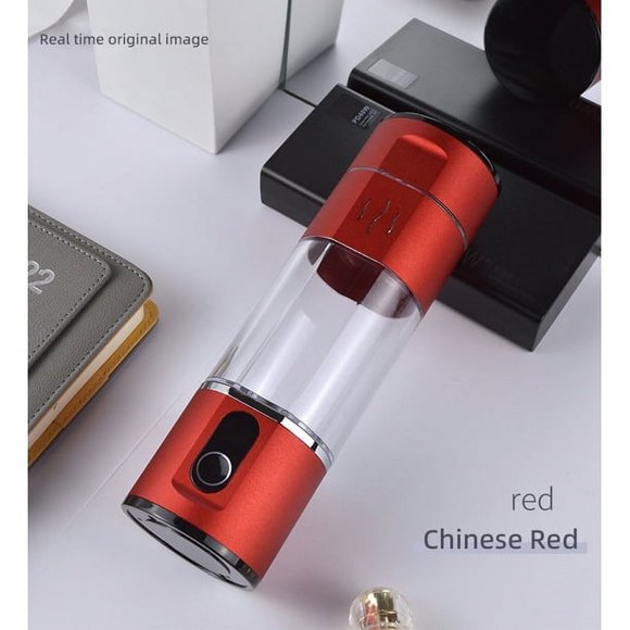 ALKA hydrogen water generator Hydrogen Rich Water Bottle Generator Max Concentration Molecular Up to 5000PPB Portable -Red color