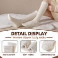 thumbnail image 4 of JIANFANG Fuzzy Socks for Women 3 Pairs Knee High Fluffy Soft Warm Stocking Cozy Slipper Plush Winter Long Christmas Socks, 4 of 6