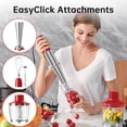 thumbnail image 4 of Immersion Blender Handheld Corded Hand Blenders Set, Trigger Variable Speed Emulsifier with Chopper, Whisk and Frother for Soup, Food and Smoothies, 4 of 7