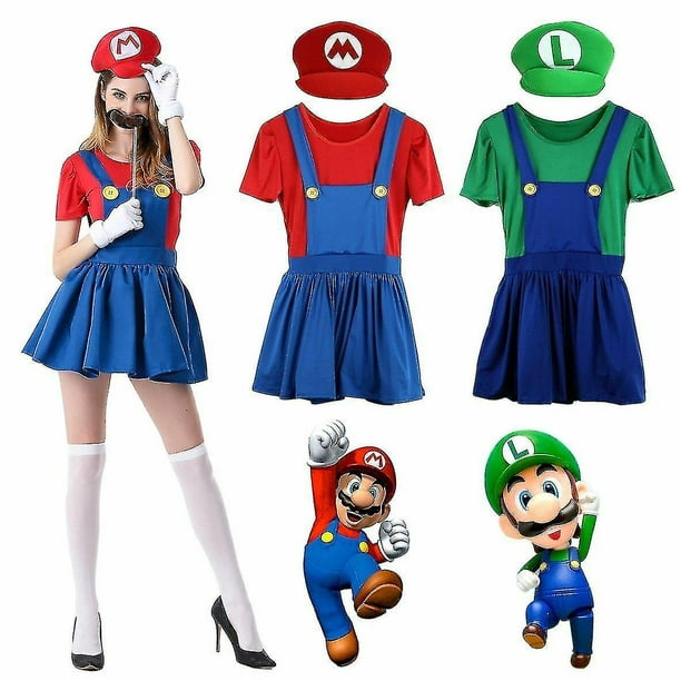 Déguisement Mario pour Enfants, Déguisement Luigi pour Filles