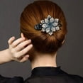 thumbnail image 3 of sunsanly Anti-slip Tooth Temperament Exquisite Hair Clip Shining Rhinestone Elegant Flower Decor Hairpin Hair Accessories, 3 of 8