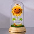 thumbnail image 1 of Lámpara Levvohd con forma de girasol y ganchillo con cúpula de plástico de 11 x 19 cm, 1 of 7