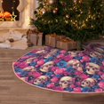 thumbnail image 5 of Sikiie Skull rose blue flower Nativity Christmas Tree Skirt, Jesus Christian Winter Holiday Tree Mat Decoration(30-48IN), 5 of 6