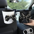 thumbnail image 3 of Caja de pañuelos para el asiento del automóvil, estilo colgante, estuche de almacenamiento, bote de basura, accesorios interiores, producto lindo para mujeres y niñas a la moda, 3 of 4