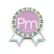 thumbnail image 1 of Quimica elementos lantanidos PROMETHIUM PM período de cuadro Insignia broche Medalla ganadora, 1 of 3