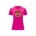 thumbnail image 2 of Playera Blusa De Cerezas Cherries Con Fondo Animal Print Vintage Color Fucsia Talla Grande Marca Emil SaEs, 2 of 4