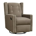 Baby Relax Mikayla 4in1 Swivel Glider Rocker Recliner, Mocha
