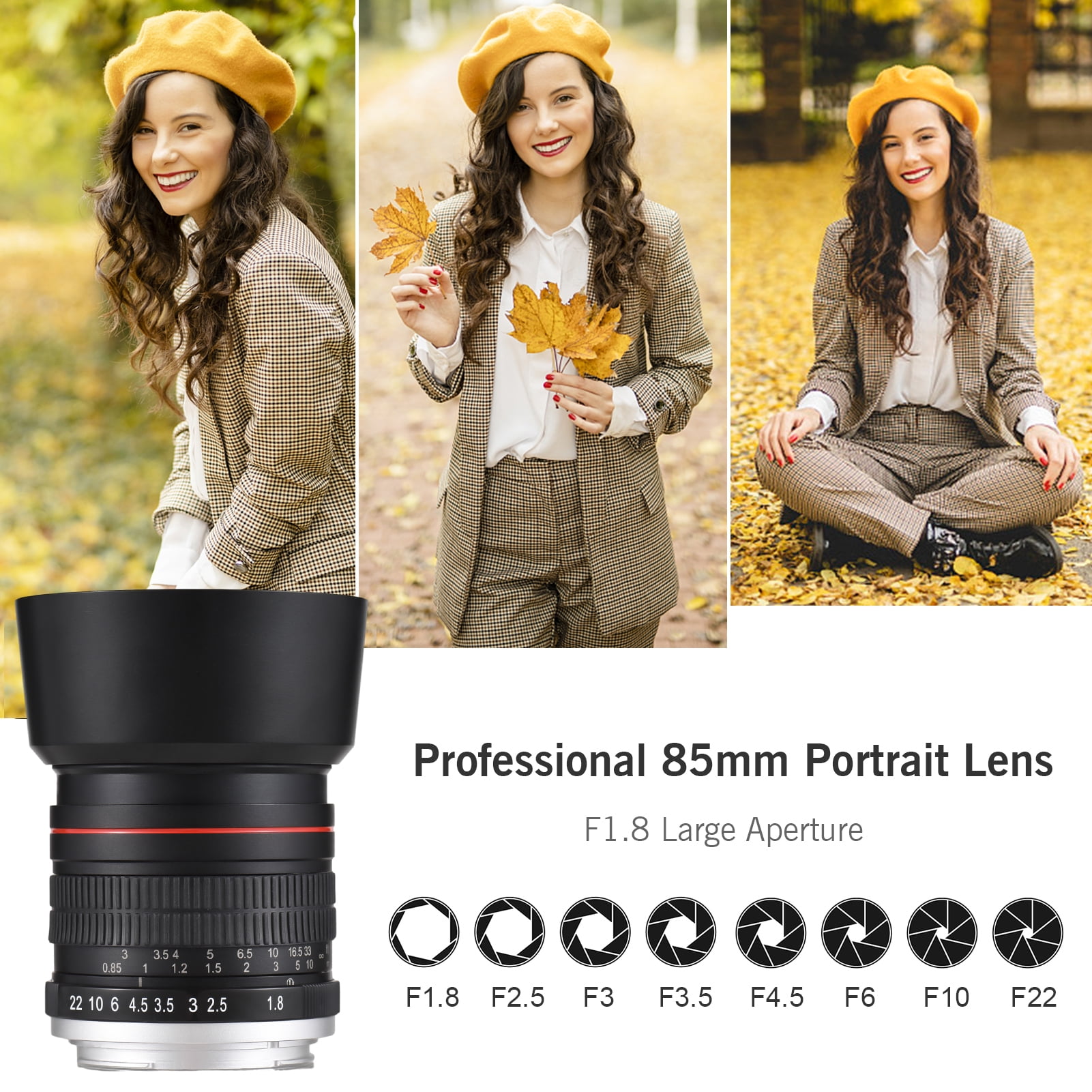 85mm F1.8 Large Aperture Manual Focus Portrait Lens for AI Mount Perfect for Stunning Portraits and Background Blur並行輸入