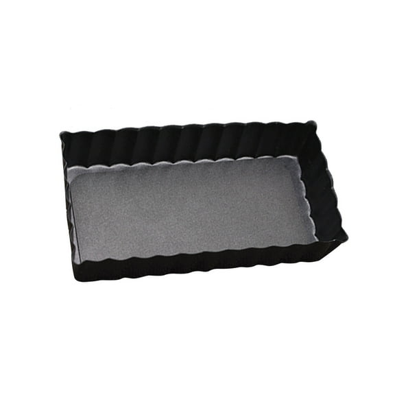 Supvox 1Pack Rectangular Tart Pan Removable for Home Baking in Carbon Steel