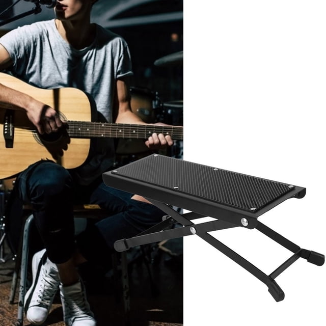 Pedal plegable para guitarra, reposapiés de metal para guitarra acústica, reposapiés de metal macizo, reposapiés para guitarra diseñado para profesionales