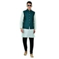 thumbnail image 6 of Sonakshi Fashion Men's Brocade Waistcoat Bandhgala Festive Jacquard Nehru Jacket, 6 of 6