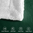 thumbnail image 5 of Elegant Comfort Soft, Reversible Sherpa Blanket, Flannel Fleece Throw for Couch and Bed, Warm and Plush Winter Blanket, Twin, Hunter Green, 5 of 5
