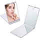 thumbnail image 1 of Espejo de maquillaje portátil con luz LED y 8 luces LED regulables, espejo de maquillaje de viaje con interruptor táctil, espejo compacto plegable con aumento de 1X y 2X, 1 of 4
