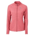 thumbnail image 2 of Women's Cutter & Buck Heather Red Tampa Bay Rays Adapt Eco Knit Heather Recycled Full-Zip Top, 2 of 3