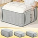 thumbnail image 1 of Caja de Almacenamiento Plegable de Tela No Tejida con Tapa - Organizador Grande para Suéteres, Pantalones, Juguetes y Debajo de La Cama - Cajón Apilable (Tallas M/L/Xl), 1 of 5