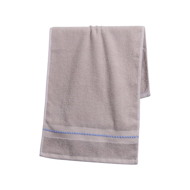 Toalla gruesa y absorbente para adultos, toalla facial de poliéster suave de 75x34 cm, toalla de baño de secado rápido para uso doméstico, toalla duradera de color liso para baño, cocina, gimnasio,